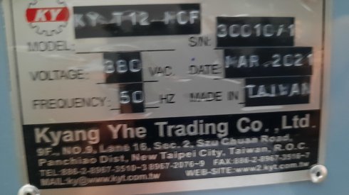 Maquinas KY-T12-NCF KYANG YHE TRADING - TAIWAN