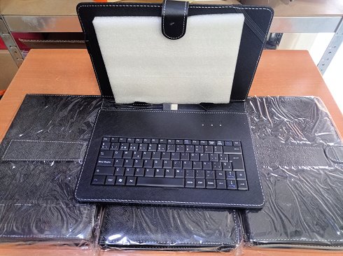 LOTE DE 5 FUNDAS PARA TABLET DE 10” CON TECLADO (STOCK NUEVO)