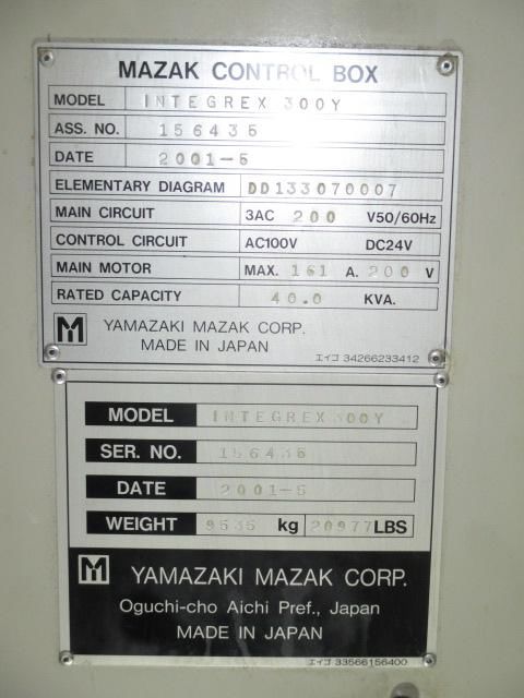 CNC Lathe with y-axis MAZAK - INTEGREX 300 Y