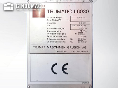 &#x27a4; Venta de TRUMPF Trumatic L6030 usada | gindumac.com