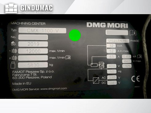 &#x27a4; Venta de DMG MORI CMX 1100 V usados | gindumac.com