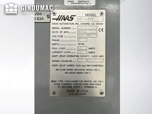 &#x27a4; Se vende fresadora usada HAAS VR-11 | gindumac.com