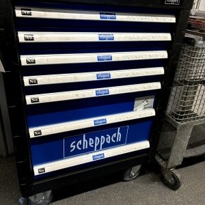 SCHEPPACH Workshop trolley with contents