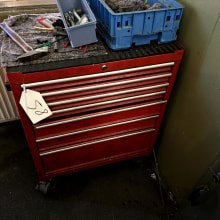 Workshop trolley with contents