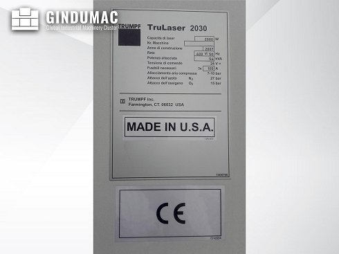 &#x27a4; Venta de TRUMPF TruLaser 2030 de segunda mano | gindumac.com