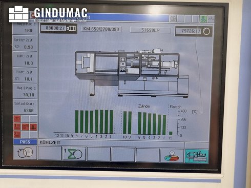 &#x27a4; Procesadora de plástico Krauss Maffei 650-2700-390 CL usada