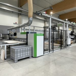 Seccionadora con sistema de almacenaje de paneles Biesse Selco WN 2 / Winstore X3 - Máquina de demostración