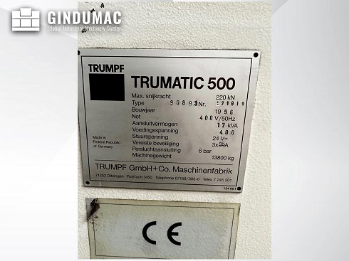 &#x27a4; Venta de TRUMPF Trumatic 500 usadas | gindumac.com