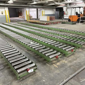 Roller conveyor approx. 95 running meters