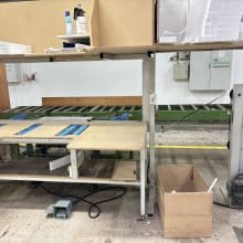 SANDER Logistic Master Packaging table with strapping machine