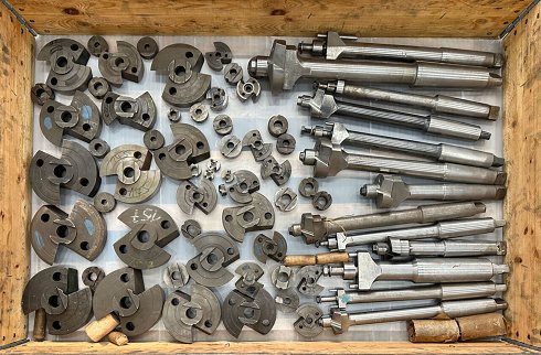 SASSEX Lot of HSS reaming bits, spiral drill bits and holders