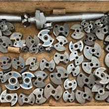 SASSEX Lot of HSS reaming bits, spiral drill bits and holders