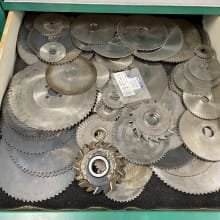 Lot (approx. 50x) HSS disc milling cutters, metal cutters