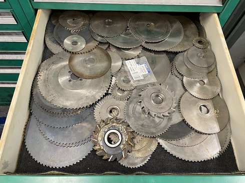 Lot (approx. 50x) HSS disc milling cutters, metal cutters