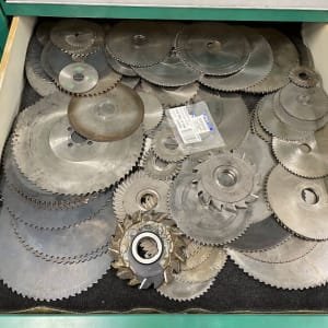 Lot (approx. 50x) HSS disc milling cutters, metal cutters