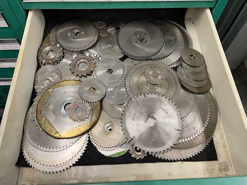 Lot (approx. 40x) HSS disc milling cutters, metal cutters