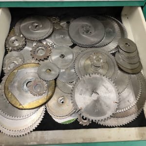 Lot (approx. 40x) HSS disc milling cutters, metal cutters