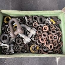 Item load lifting equipment, shackles, eyebolts, lashing stops