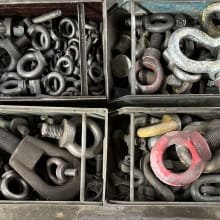 Item load lifting equipment, eyebolts, shackles, lashing stops