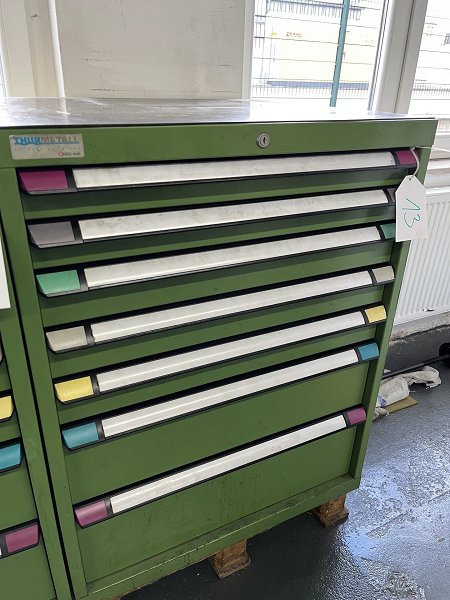 THURMETALL Workshop drawer cabinet with contents