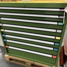 THURMETALL Workshop drawer cabinet with contents