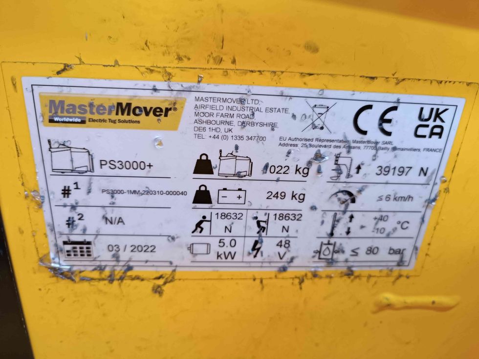 Remolcador electrico mastermover ps3000+ - 2022