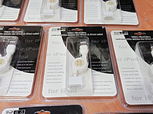 15 Unidades Cable extra rebobinable para cargar iPod&iPod mini a través de una conexión firewire rápida Firewire 1394A o interfaz USB (Stock Nuevo), a estrenar