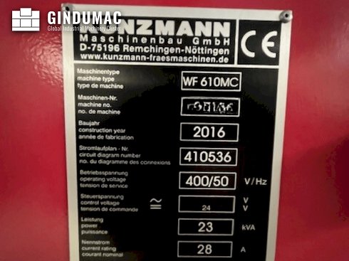 &#x27a4; Venta de KUNZMANN WF 610MC usados | gindumac.com