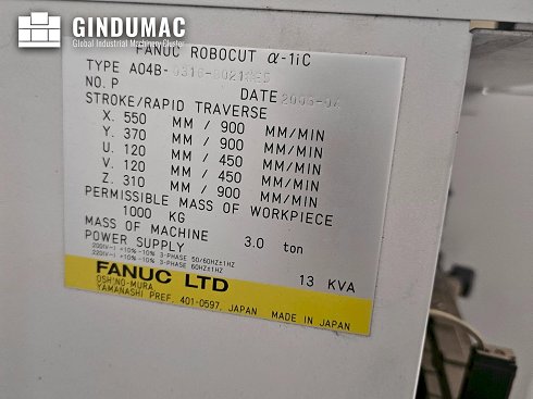 &#x27a4; Usado FANUC alfa 1iC - Electroerosión por hilo para la venta | gindumac.com