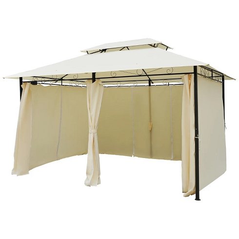 Carpa Cenador de Acero 4x3m con Cortinas Laterales (Nueva)