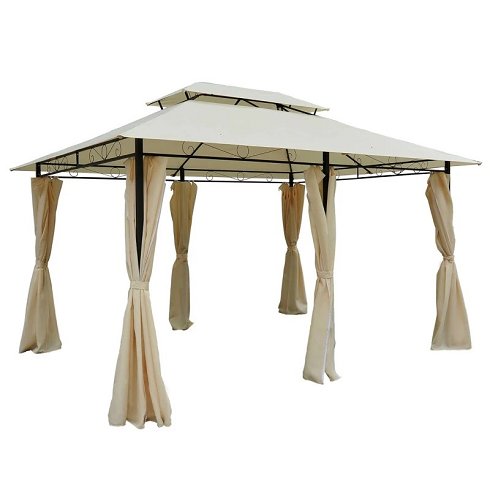 Carpa Cenador de Acero 4x3m con Cortinas Laterales (Nueva)