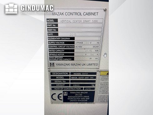 &#x27a4; Centro de mecanizado Mazak VERTICAL CENTER SMART 530C | Usado