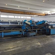 BEWO DCH70 Dual-pipe cutting machine with deburrer.