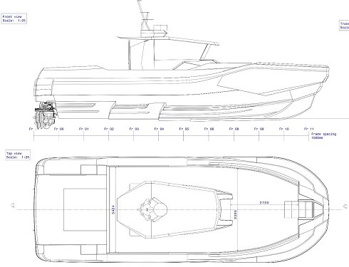 Barco de pasajeros de 11,98 m de eslora