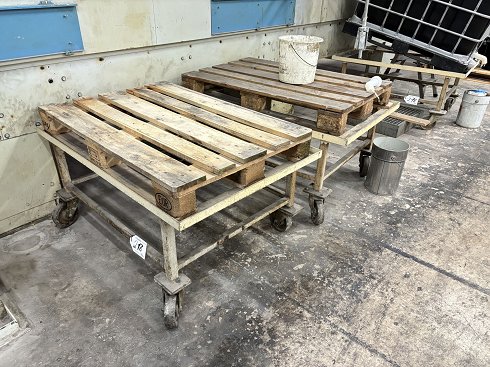 Transport trolley 5 pieces for pallets