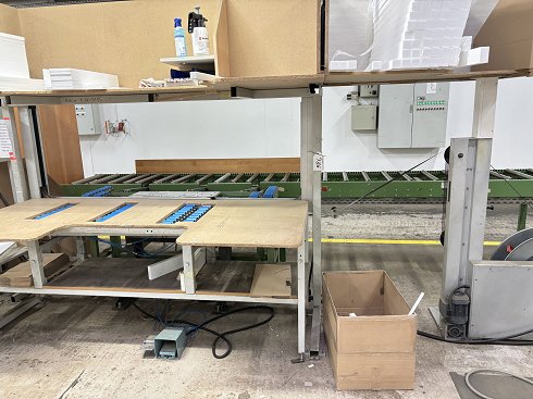 SANDER Logistic Master Packaging table with strapping machine