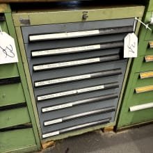 Workshop drawer cabinet with contents