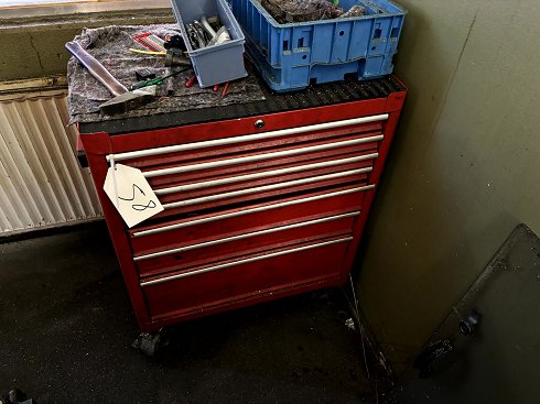 Workshop trolley with contents