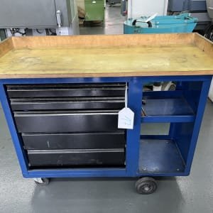 Workshop trolley with contents