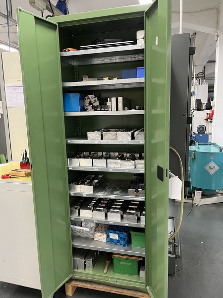 Workshop cabinet with contents