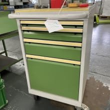 BEDRUNKA & HIRTH Workshop trolley with contents