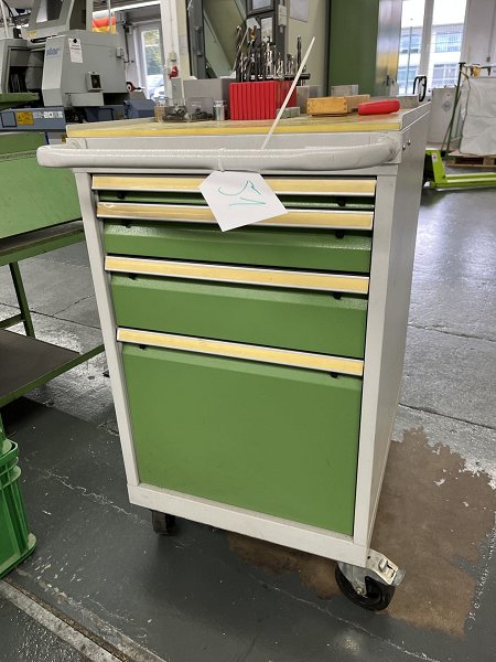 BEDRUNKA & HIRTH Workshop trolley with contents