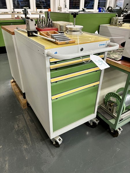 BEDRUNKA & HIRTH Workshop trolley with contents