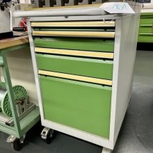 BEDRUNKA & HIRTH Workshop trolley with contents