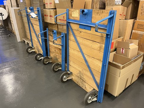 Lot transport trolleys