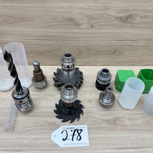 Lot HSK 63F holders with tools