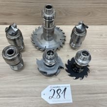 Lot HSK 63F holders with tools