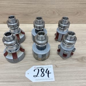 Lot HSK 63F holders with tools