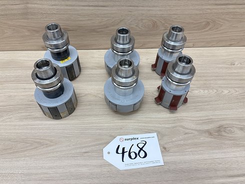 Lot HSK 63F holders with tools