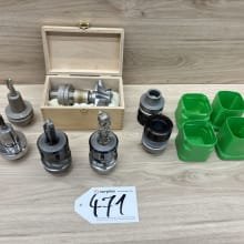 Lot HSK 63F holders with tools